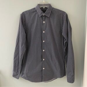 Mens Tiger of Sweden blue & white polka dot shirt